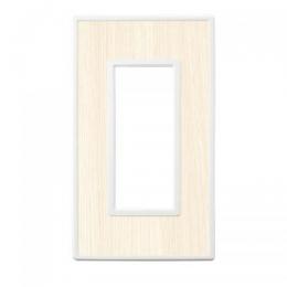 LAMP スイッチプレート・コンセントカバー フレックス ホワイト パネル(ホワイトオーク)