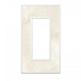 LAMP スイッチプレート・コンセントカバー フレックス ホワイト パネル(石目調ホワイト)