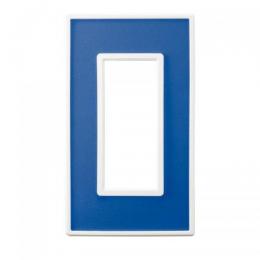 LAMP スイッチプレート・コンセントカバー フレックス ホワイト パネル(アクセントブルー)