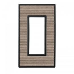 LAMP スイッチプレート・コンセントカバー フレックス ブラック ファブリック(ダークベージュ)