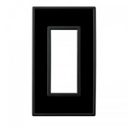 LAMP スイッチプレート・コンセントカバー フレックス ブラック パネル(クリアーブラック)