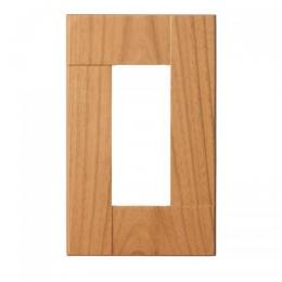 LAMP スイッチプレート・コンセントカバー プレミアムウッド SQ(ヤマザクラ/クリアー塗装)