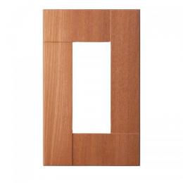 LAMP スイッチプレート・コンセントカバー プレミアムウッド SQ(アサダ/クリアー塗装)