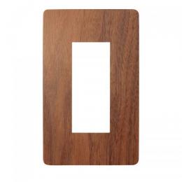 LAMP スイッチプレート・コンセントカバー プレミアムウッド RD(ウォールナット/クリアー塗装)