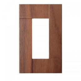 LAMP スイッチプレート・コンセントカバー プレミアムウッド SQ(ウォールナット/クリアー塗装)