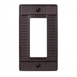 LAMP スイッチプレート・コンセントカバー ポタリー ワッフル(ブラック/マット)