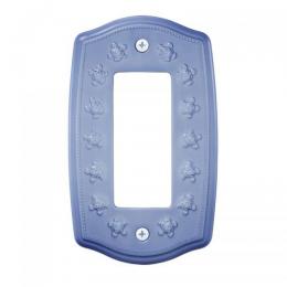 LAMP スイッチプレート・コンセントカバー ポタリー ローズ(ライトブルー)