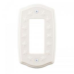 LAMP スイッチプレート・コンセントカバー ポタリー ローズ(ホワイト)