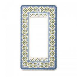 LAMP スイッチプレート・コンセントカバー ポタリー ポーリッシュ(グリーンフラワー)