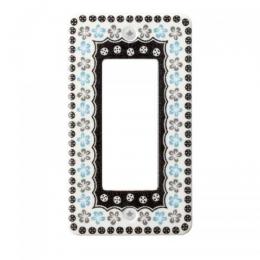 LAMP スイッチプレート・コンセントカバー ポタリー ポーリッシュ(ブルーフラワー)