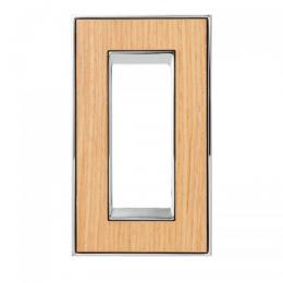 FEDE スイッチプレート・コンセントカバー ヴィンテージ ウッド(オーク/ブライト クローム)