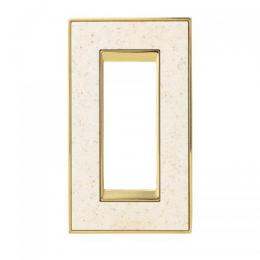 FEDE スイッチプレート・コンセントカバー ヴィンテージ コリント(オーロラマーブル/ブライト ゴ