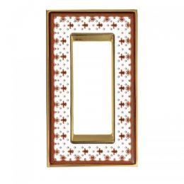 FEDE スイッチプレート・コンセントカバー ヴィンテージ ポーセリン(ブラウンアイリス/ブライト