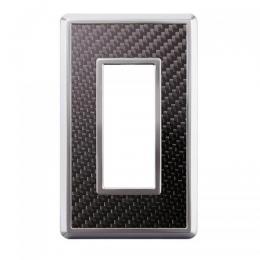 LAMP スイッチプレート・コンセントカバー カーボンファイバー(クリアーブラック)