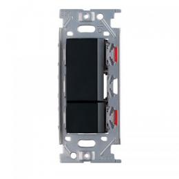 [オプション品]埋込ダブルスイッチ(ソフトブラック)