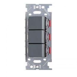 [オプション品]埋込トリプルスイッチ(ソリッドグレー)