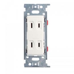 [オプション品]埋込ダブルコンセント(ピュアホワイト)