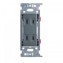 [オプション品]埋込ダブルコンセント(ソリッドグレー)