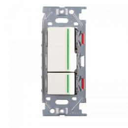 [オプション品]ガイドランプ付埋込ダブルスイッチ(ピュアホワイト)