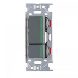 [オプション品]ガイドランプ付埋込ダブルスイッチ(ソリッドグレー)