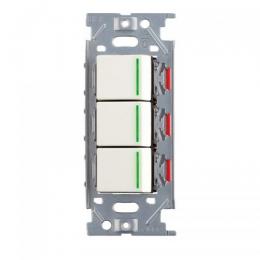 [オプション品]ガイドランプ付埋込トリプルスイッチ(ピュアホワイト)